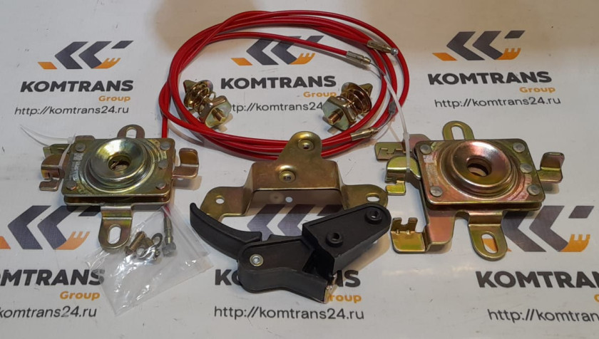 Замок капота левой двери в сборе с тросом SHACMAN X3000