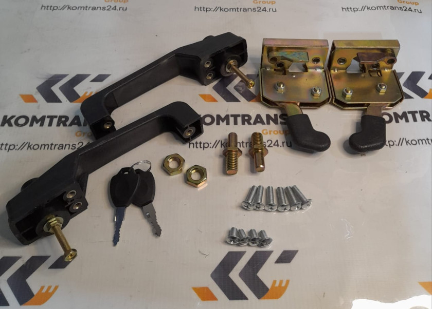 Замок (ручка) двери кабины (пластик) XCMG Frontal (комплект на две двери)