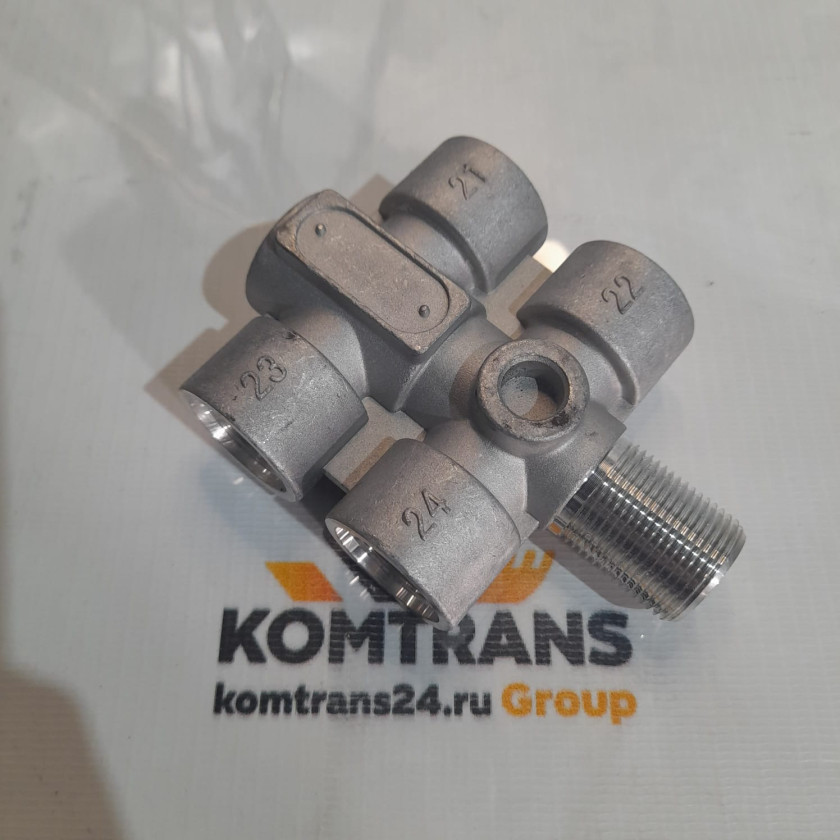 Клапан тормозной воздушный 4-х контурный SHACMAN X6000 Клапан тормозной воздушный 4-х контурный SHACMAN X6000