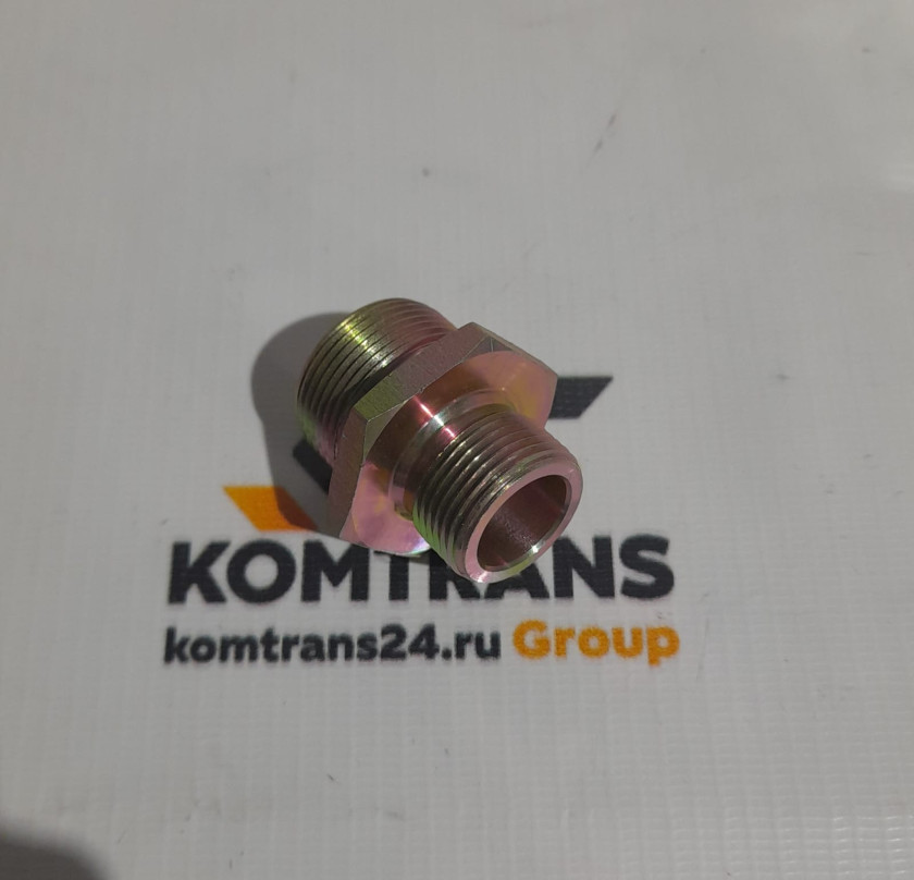 Штуцер переходник (фитинг) D 22,D 27 2 резьбы/латунь SHACMAN X3000 Штуцер переходник (фитинг) D 22,D 27 2 резьбы/латунь SHACMAN X3000