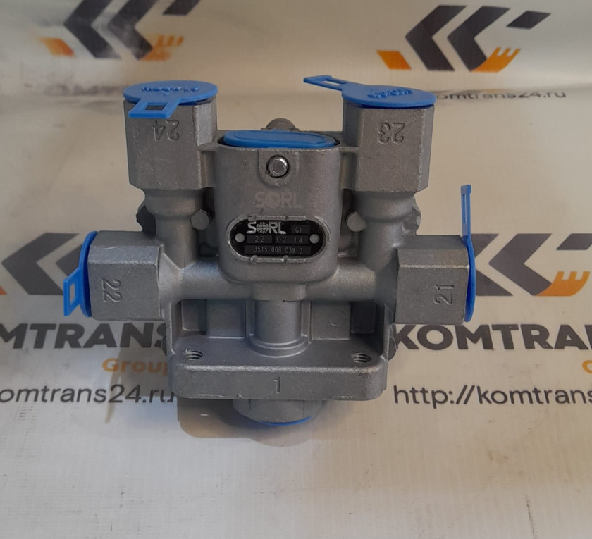 Клапан 4-х контурный защитный тормозной системы Клапан 4-х контурный защитный тормозной системы