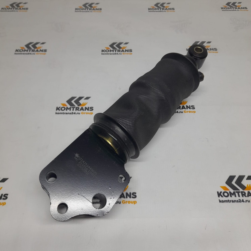 Амортизатор кабины передний, пневматический (ухо-шток с кроншт.) SHACMAN X3000 Амортизатор кабины передний, пневматический (ухо-шток с кроншт.) SHACMAN X3000