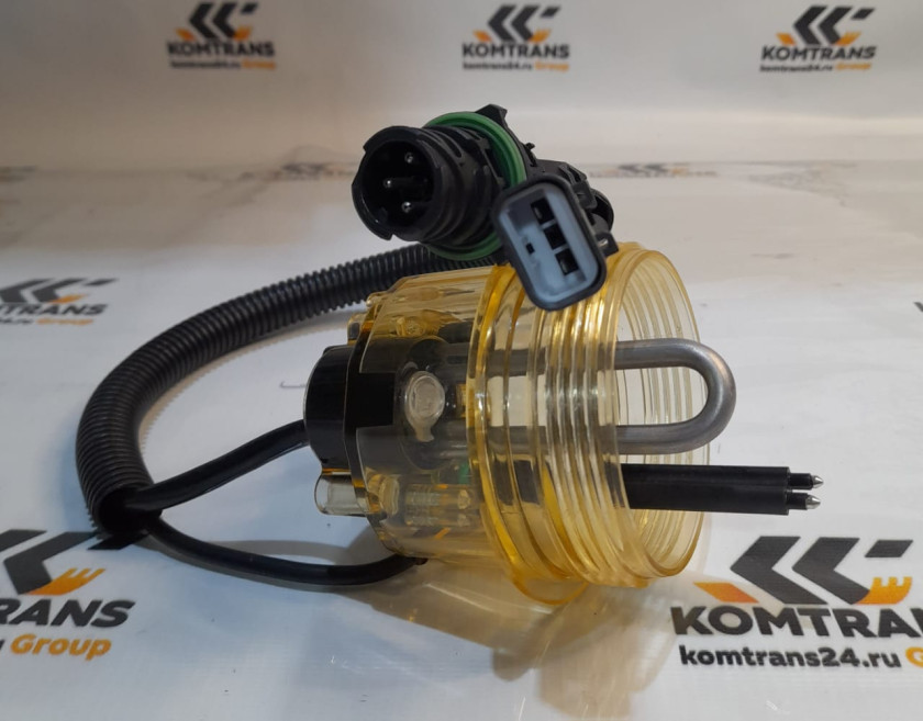 Крышка (колба) топливного фильтра PL420 с подогревом и датчиком (КРУГЛАЯ ФИШКА) Крышка (колба) топливного фильтра PL420 с подогревом и датчиком (КРУГЛАЯ ФИШКА)