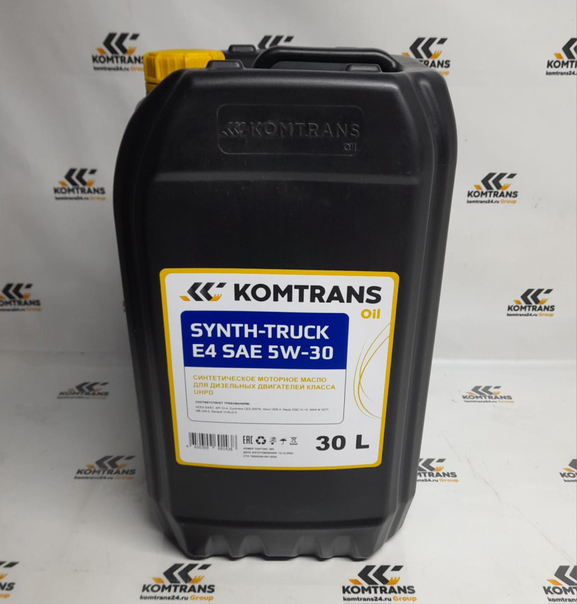 Масло моторное 5W30 KOMTRANS OIL SYNTH-TRUCK E4 кан.30л, Масло моторное 5W30 KOMTRANS OIL SYNTH-TRUCK E4 кан.30л,