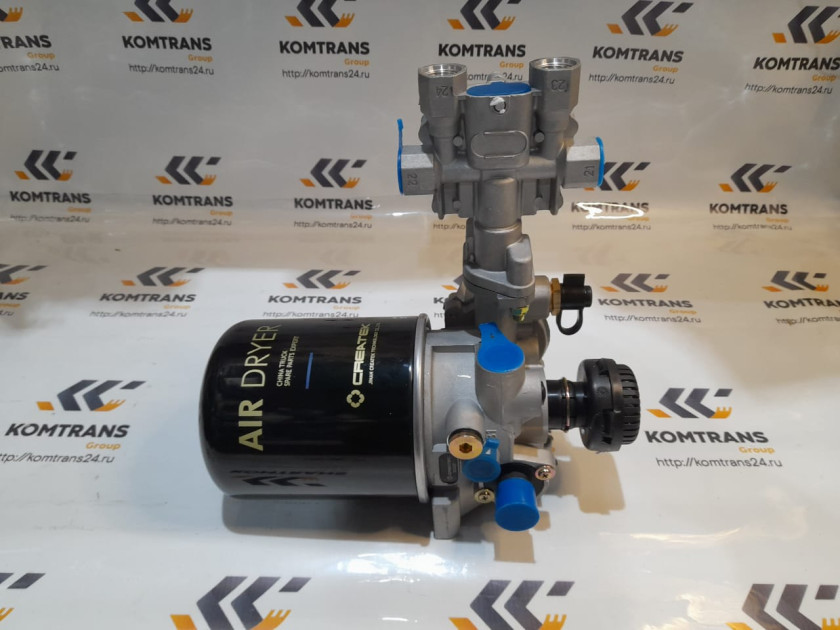 Влагоотделитель (осушитель) в сборе с 4-х кон клапаном SHACMAN (SHAANXI) X3000 DZ96189369474 Влагоотделитель (осушитель) в сборе с 4-х кон клапаном SHACMAN (SHAANXI) X3000 DZ96189369474