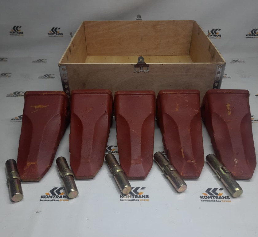 Комплект для замены Коронок ковша XCMG XE335,XE370 (ковш 1.6 куба) (Коронка + палец)