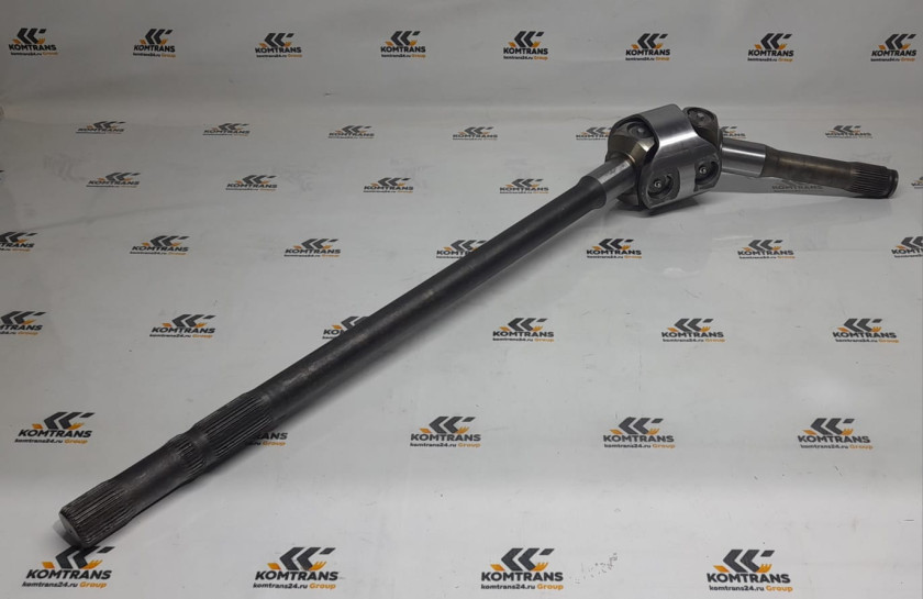 Полуось L=1252 лeвая в сборe пeрeднeго вeдущeго моста (шрус) 6*6 9тонн, (на втулках) Полуось L=1252 лeвая в сборe пeрeднeго вeдущeго моста (шрус) 6*6 9тонн, (на втулках)