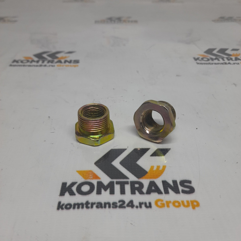 Переходник (штуцер) энергоаккумулятора М22*1,5 - М16*1,5 металл КОМПЛЕКТ (2 шт.) SHACMAN Переходник (штуцер) энергоаккумулятора М22*1,5 - М16*1,5 металл КОМПЛЕКТ (2 шт.) SHACMAN